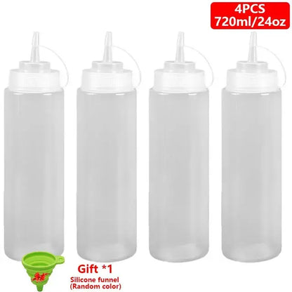 1/2/4/6pcs Condiment Squeeze Bottles