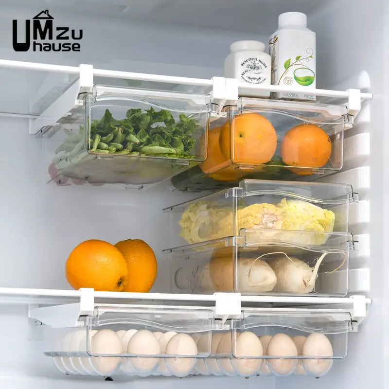 Fridge Drawer Box Eggs Fruit Vegetable Food Storage