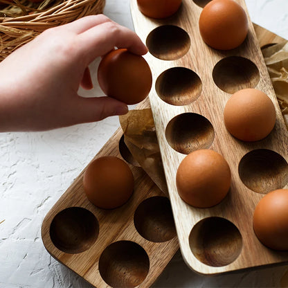 Wooden Double Row Egg Storage