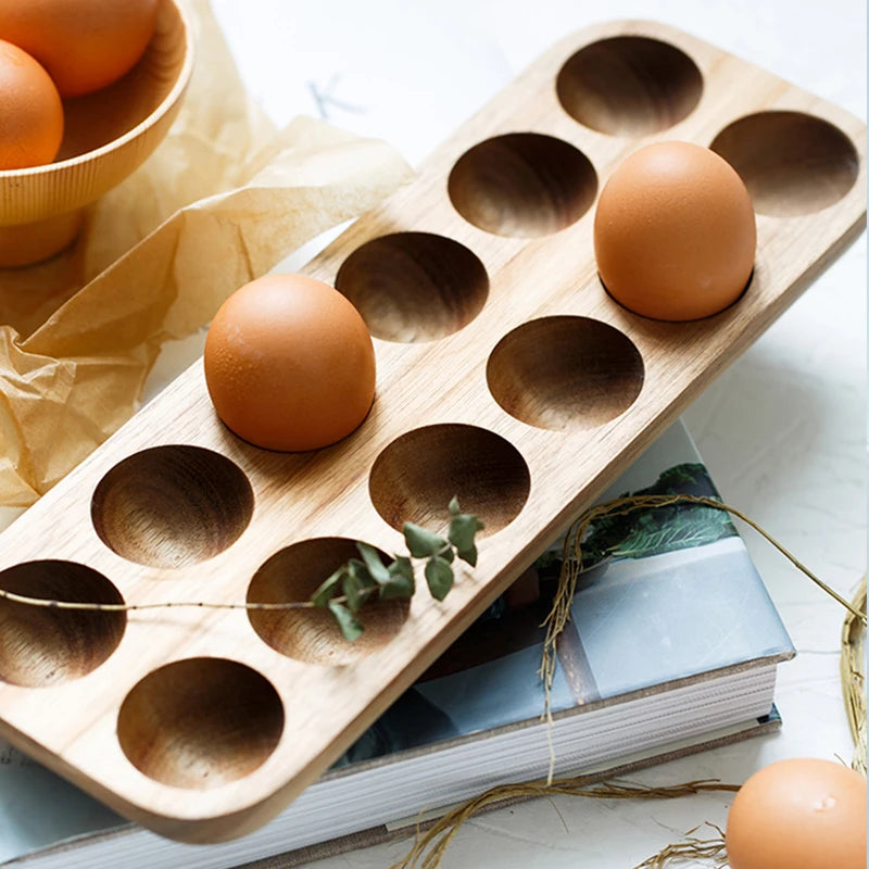 Wooden Double Row Egg Storage