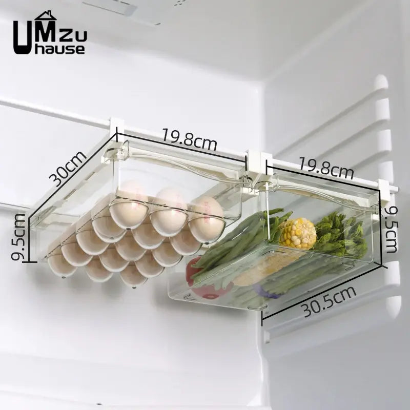 Fridge Drawer Box Eggs Fruit Vegetable Food Storage