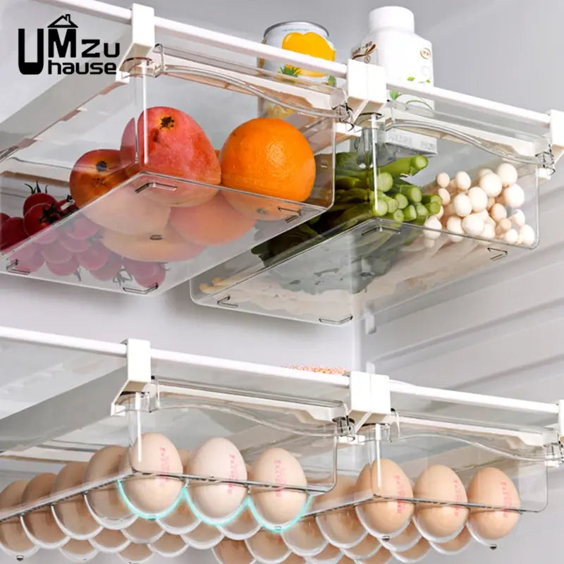 Fridge Drawer Box Eggs Fruit Vegetable Food Storage