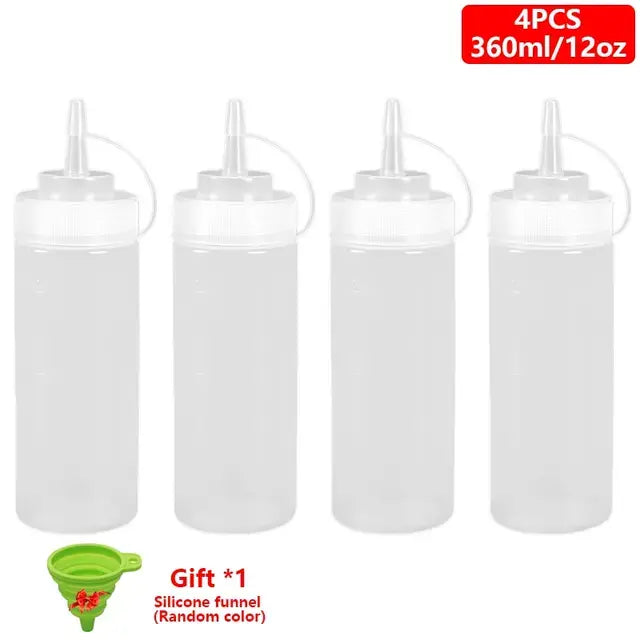 1/2/4/6pcs Condiment Squeeze Bottles