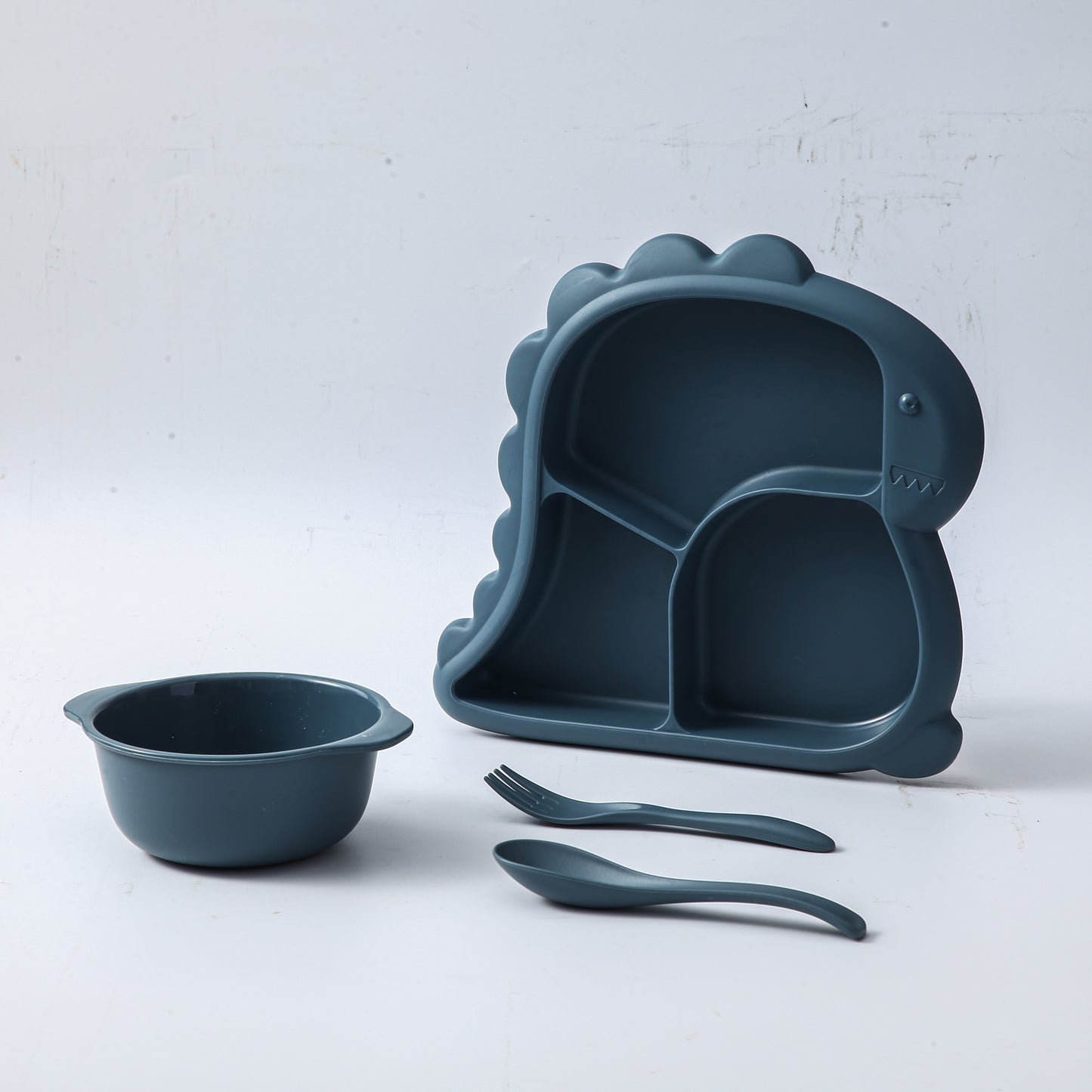 Dinosaur-Shaped Kids Dinnerware Set