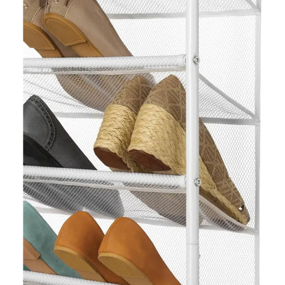 12-Tier Over the Door Mesh Shoe Rack  36 Pair