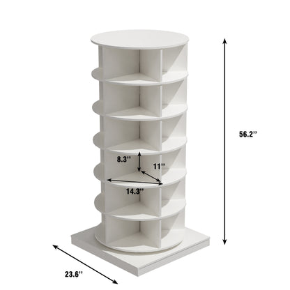 6-Tier Rotating Shoe Rack Tower