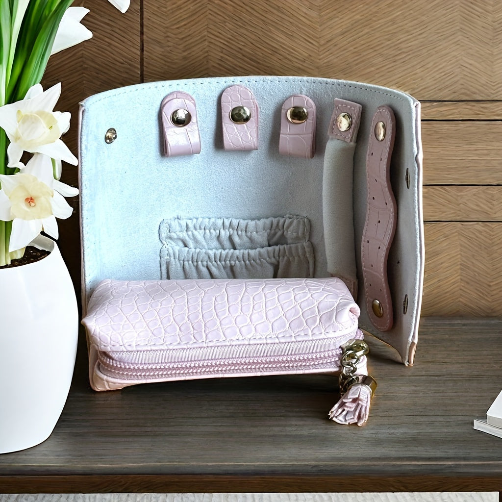 Travel Jewelry Organizer Roll: Tangle-Free Storage