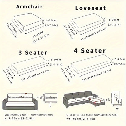 Boho Elastic Stretch Sofa Slipcovers with Elastic-band Closure