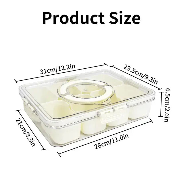 Divided Serving Tray with Lids