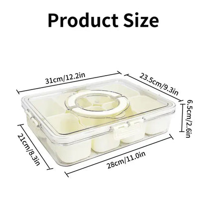 Divided Serving Tray with Lids