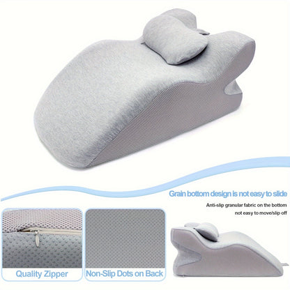 Ergonomic Memory Foam Wedge Pillow with Headrest