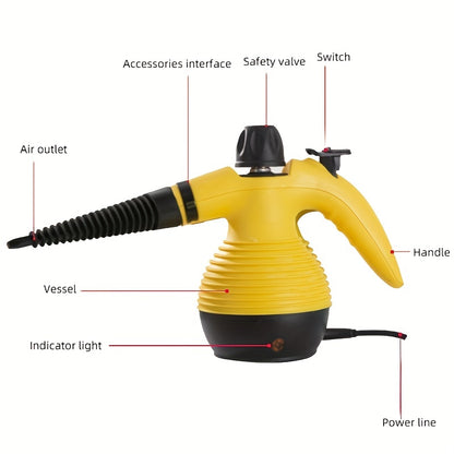 9-Piece ESUPER Multi-Purpose Pro Steam Cleaner