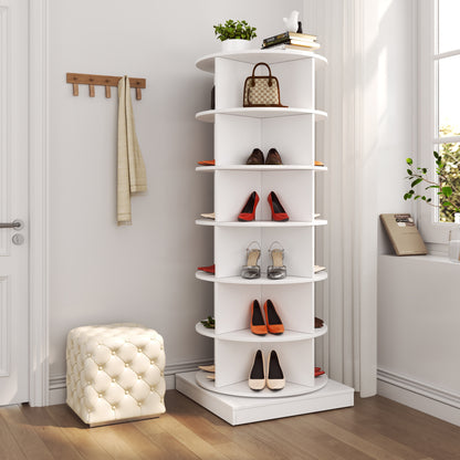 6-Tier Rotating Shoe Rack Tower