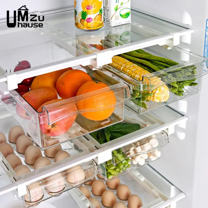 Fridge Drawer Box Eggs Fruit Vegetable Food Storage