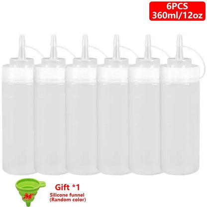 1/2/4/6pcs Condiment Squeeze Bottles