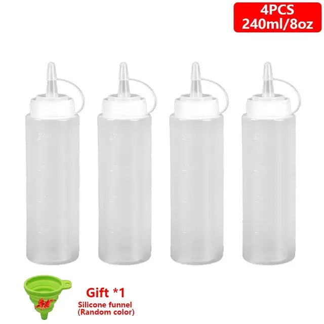 1/2/4/6pcs Condiment Squeeze Bottles