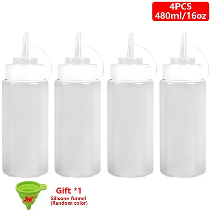 1/2/4/6pcs Condiment Squeeze Bottles