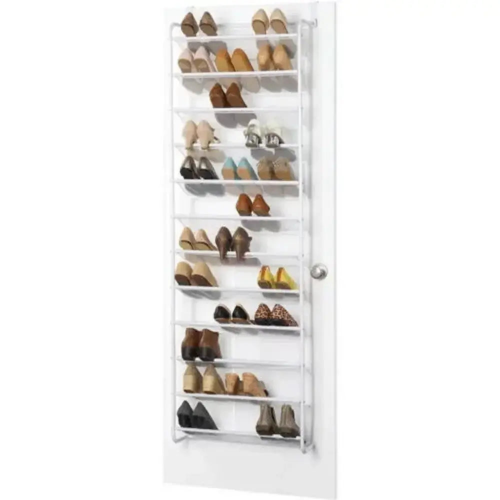 12-Tier Over the Door Mesh Shoe Rack  36 Pair