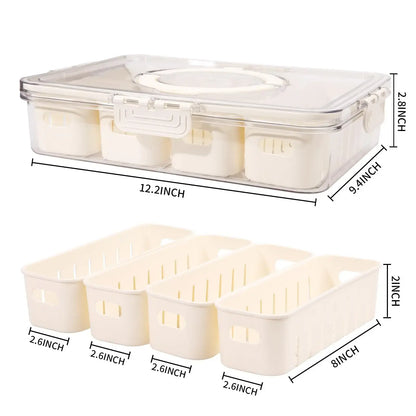 Divided Serving Tray with Lids