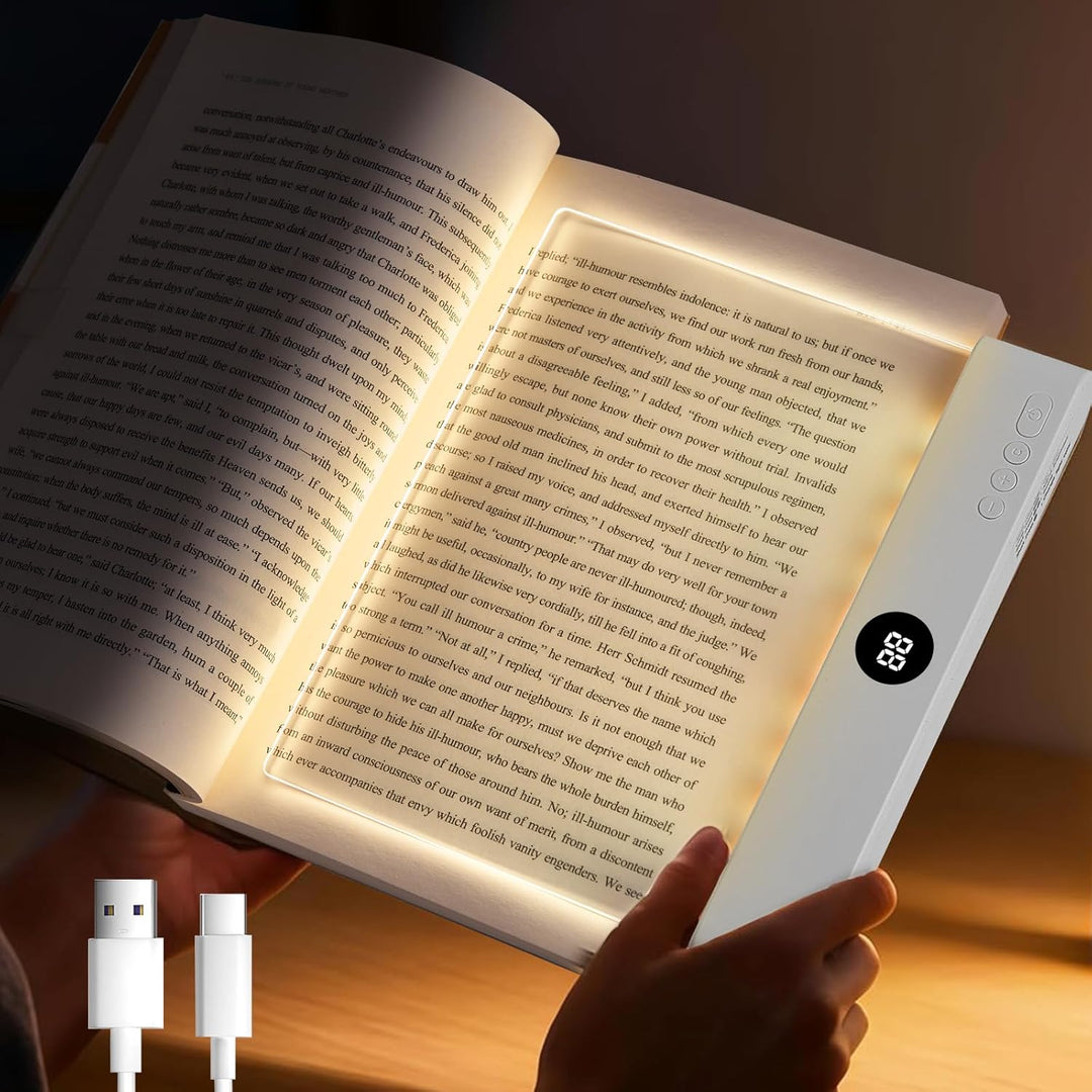 Lumalit Flat Book Light – Eye-Safe Reading Comfort